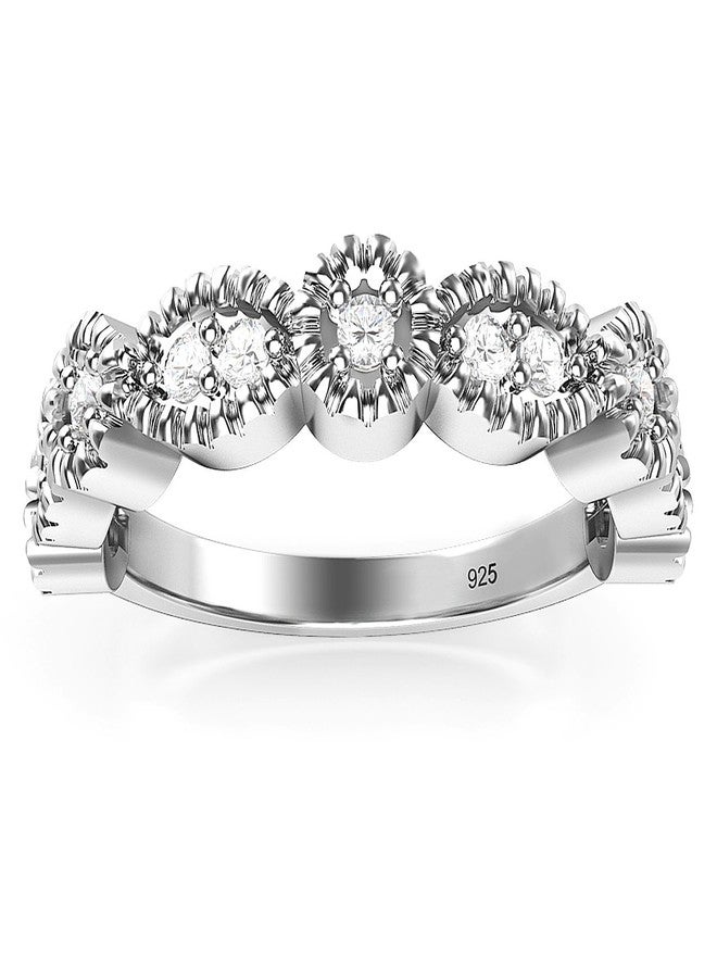 Metal Factory Sz 6 Sterling Silver CZ Stackable Anniversary Cubic Zirconia Band Ring - Image 2